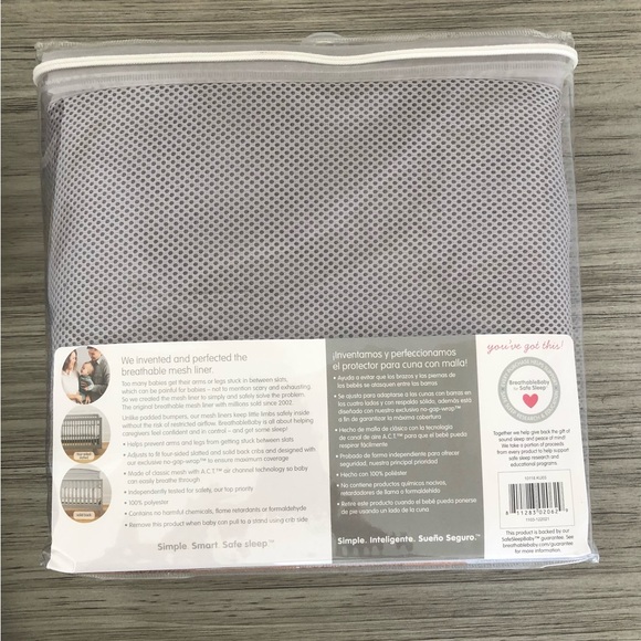 Breathable mesh crib liner - Picture 5 of 6